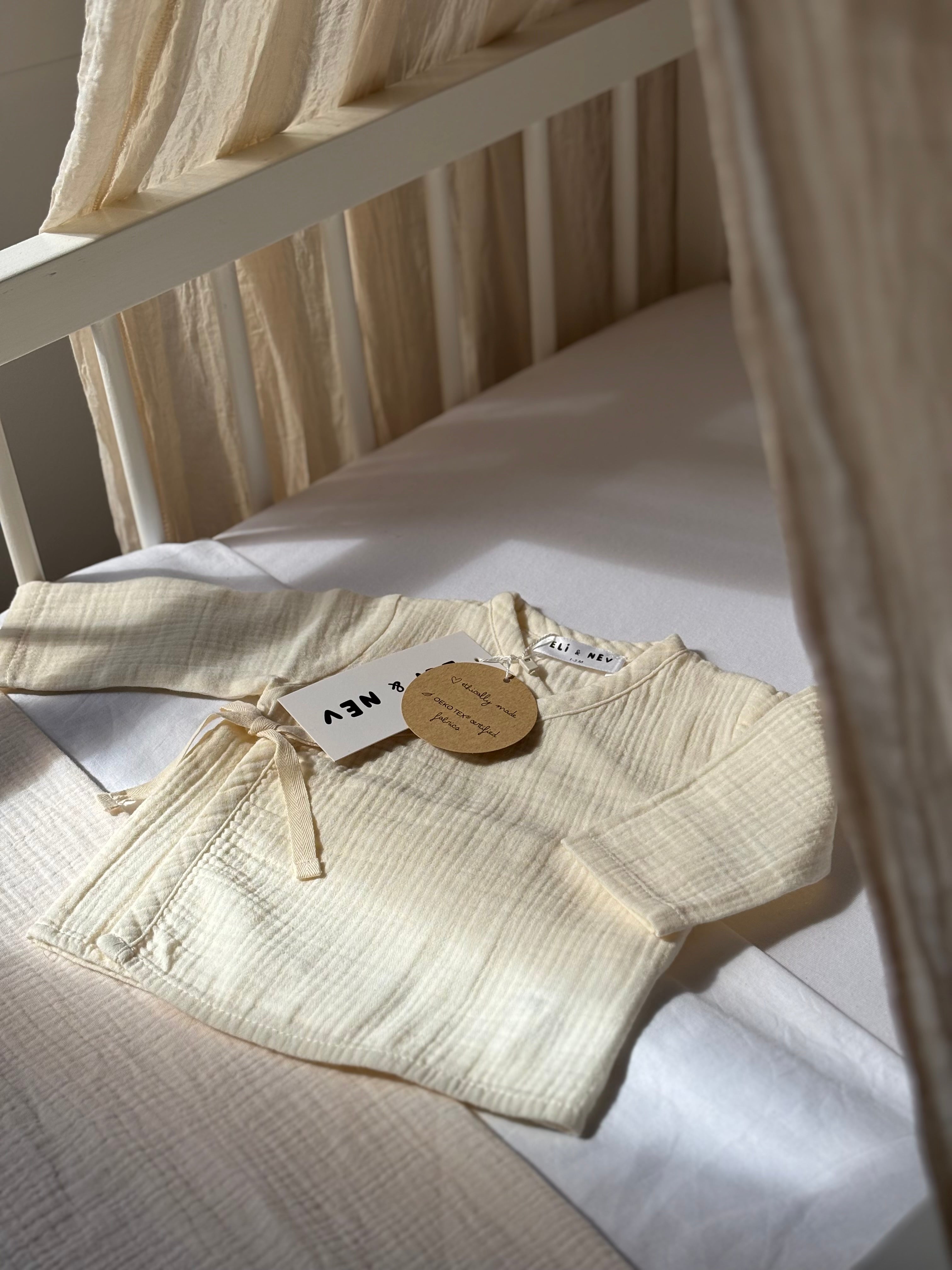 Mousseline vestje | Crème | Eli & Nev