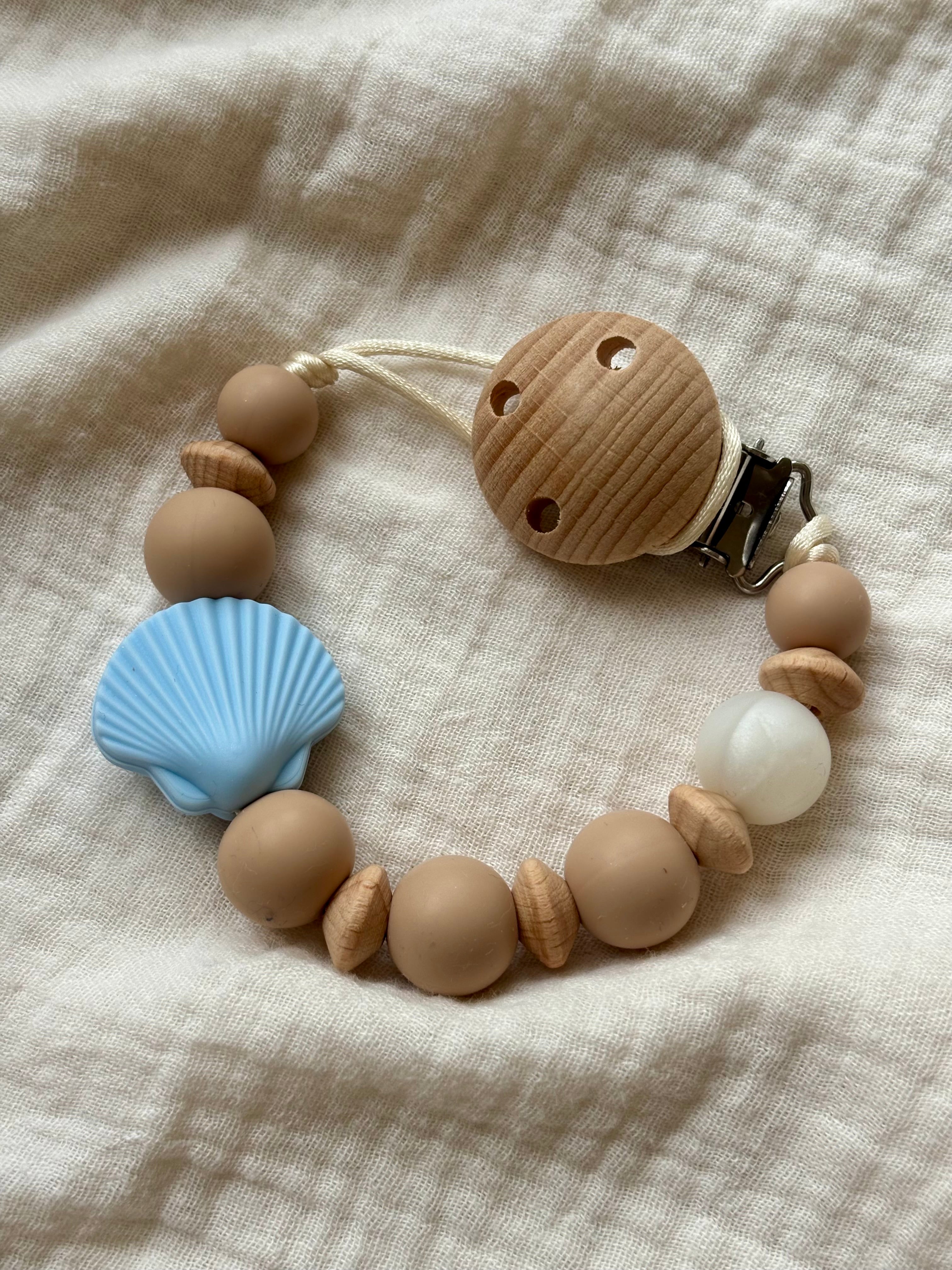 Speenkoord ‘Schelp’ | Blauw