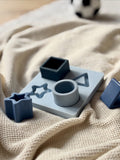 Siliconen puzzelplaat | Blauw | Little Jo