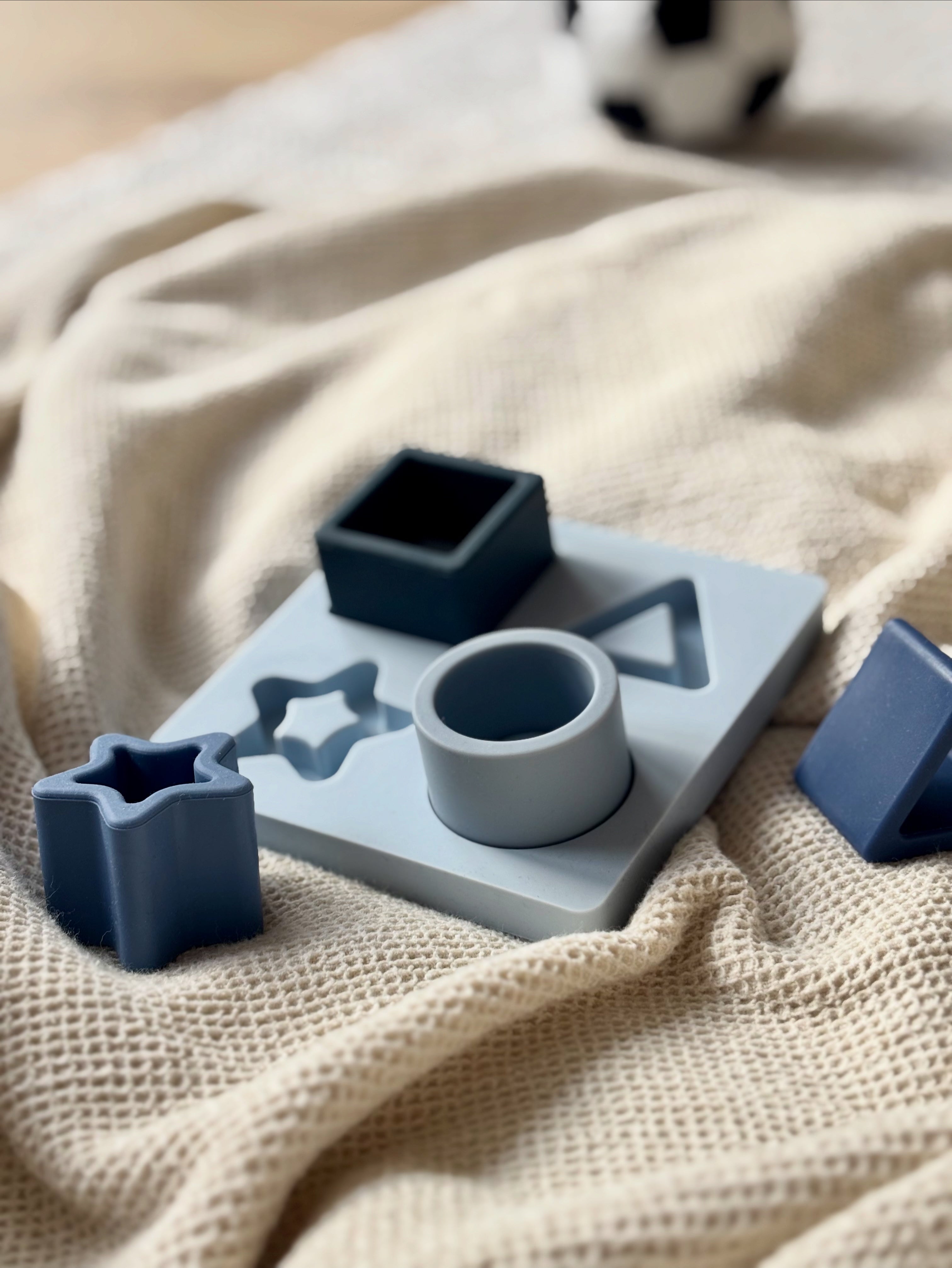 Siliconen puzzelplaat | Blauw | Little Jo