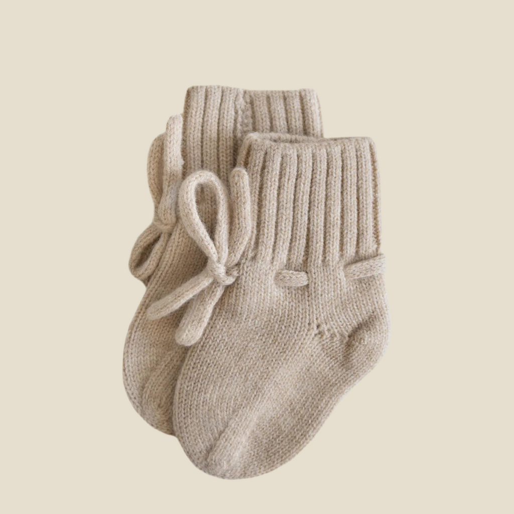 Slofjes Merino Wol | Zand| Petite Noé