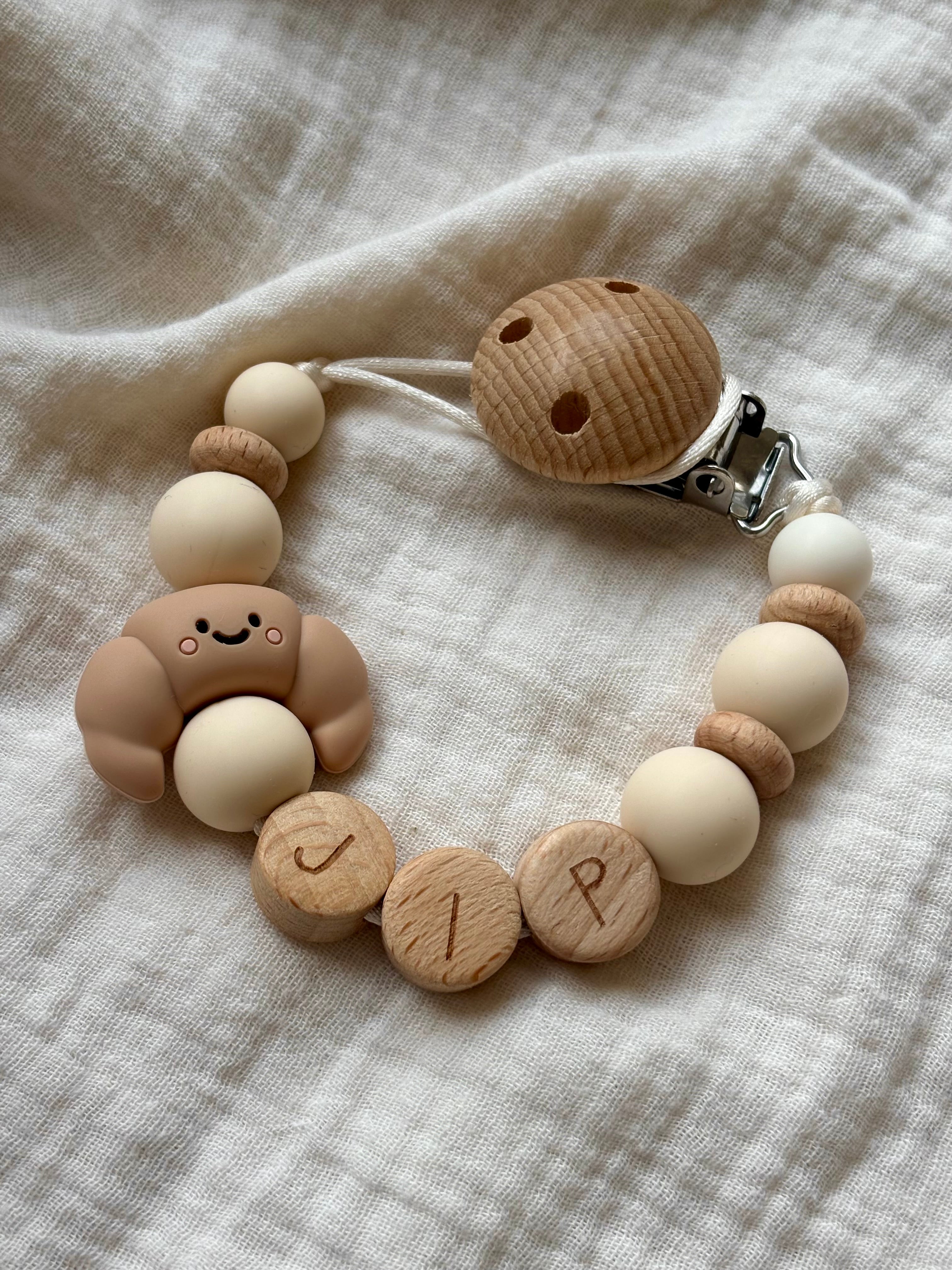 Speenkoord ‘Croissant’ met naam