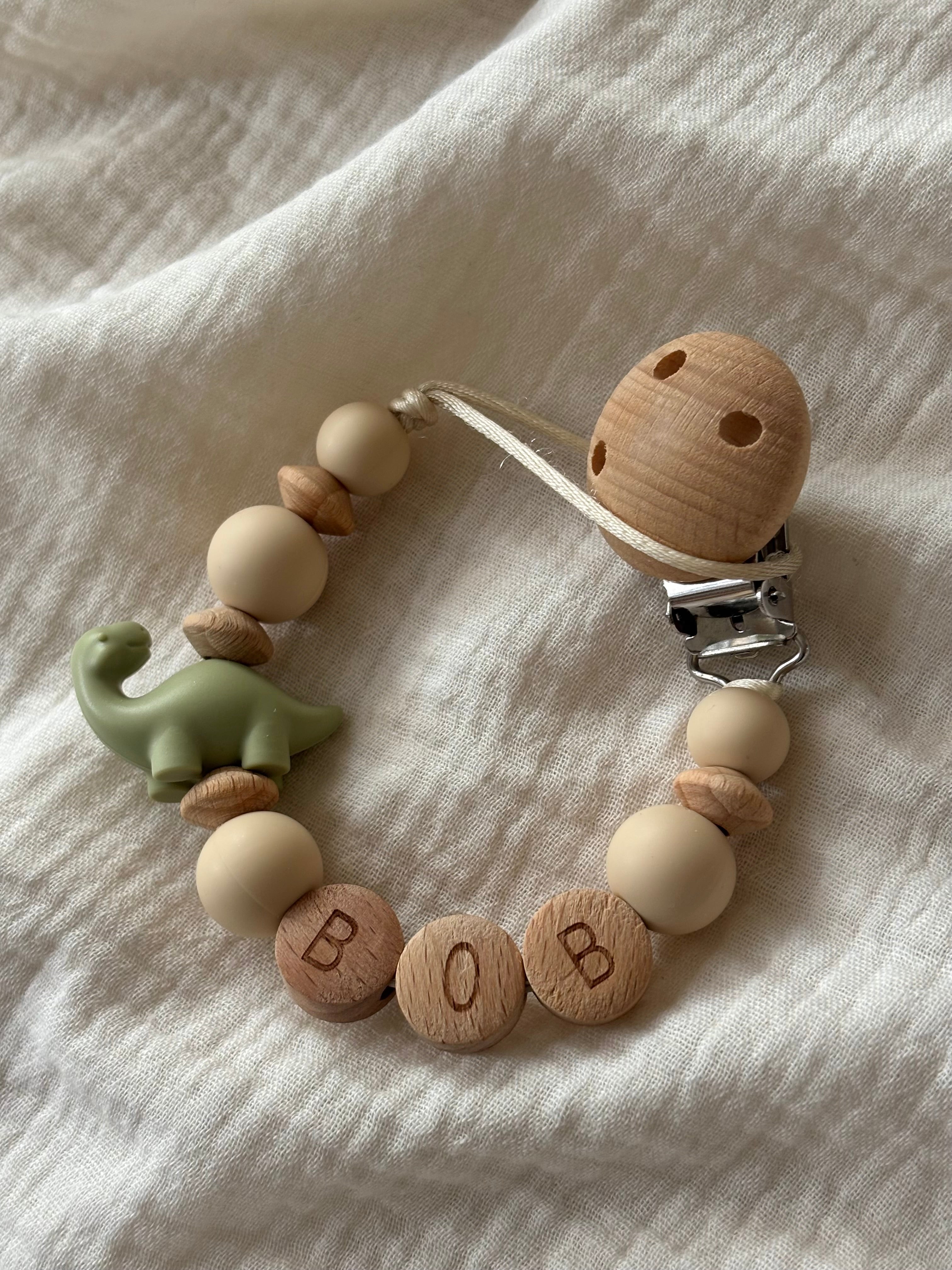 Speenkoord 'Dino' met naam