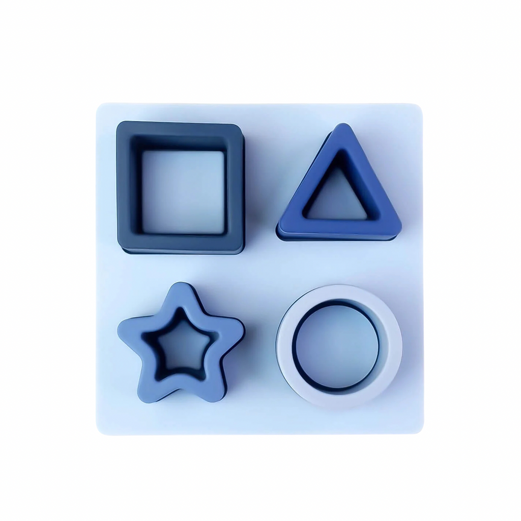 Siliconen puzzelplaat | Blauw | Little Jo