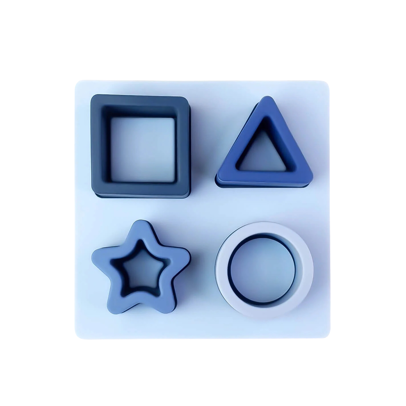 Siliconen puzzelplaat | Blauw | Little Jo