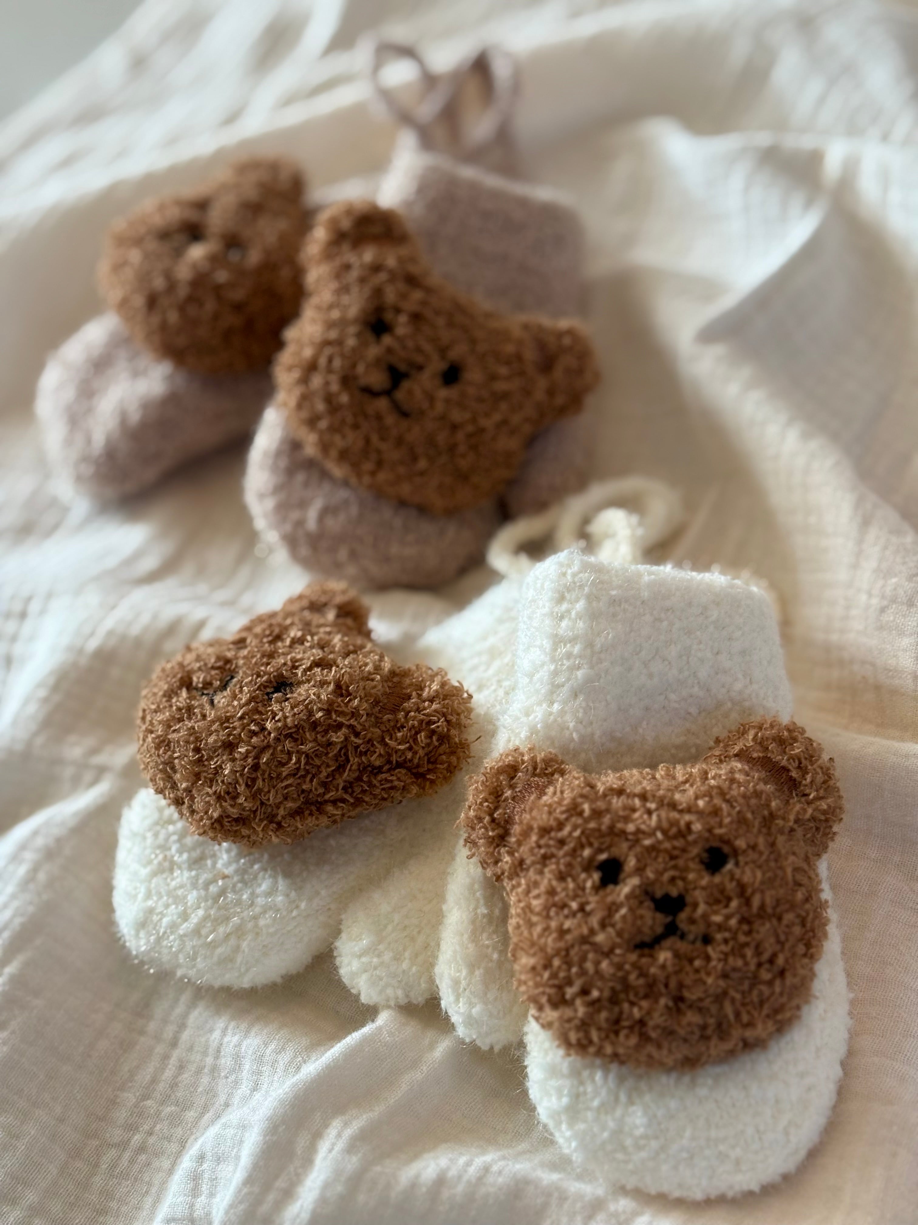 Wanten ‘Teddybeer’ | Beige & Taupe | Rammelaartje