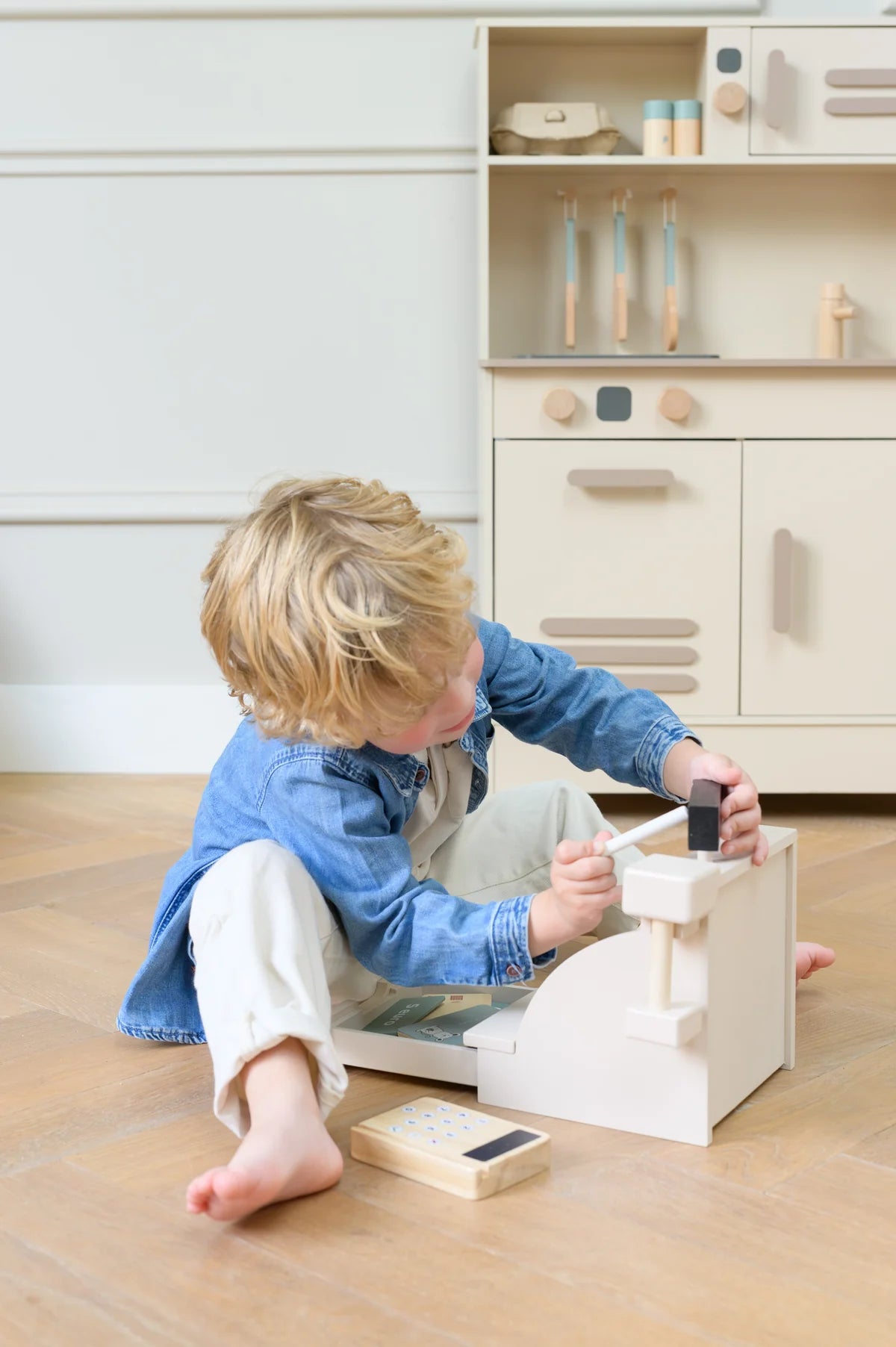 Speelkassa Coco | Houten kassa inclusief accessoires | Babiem