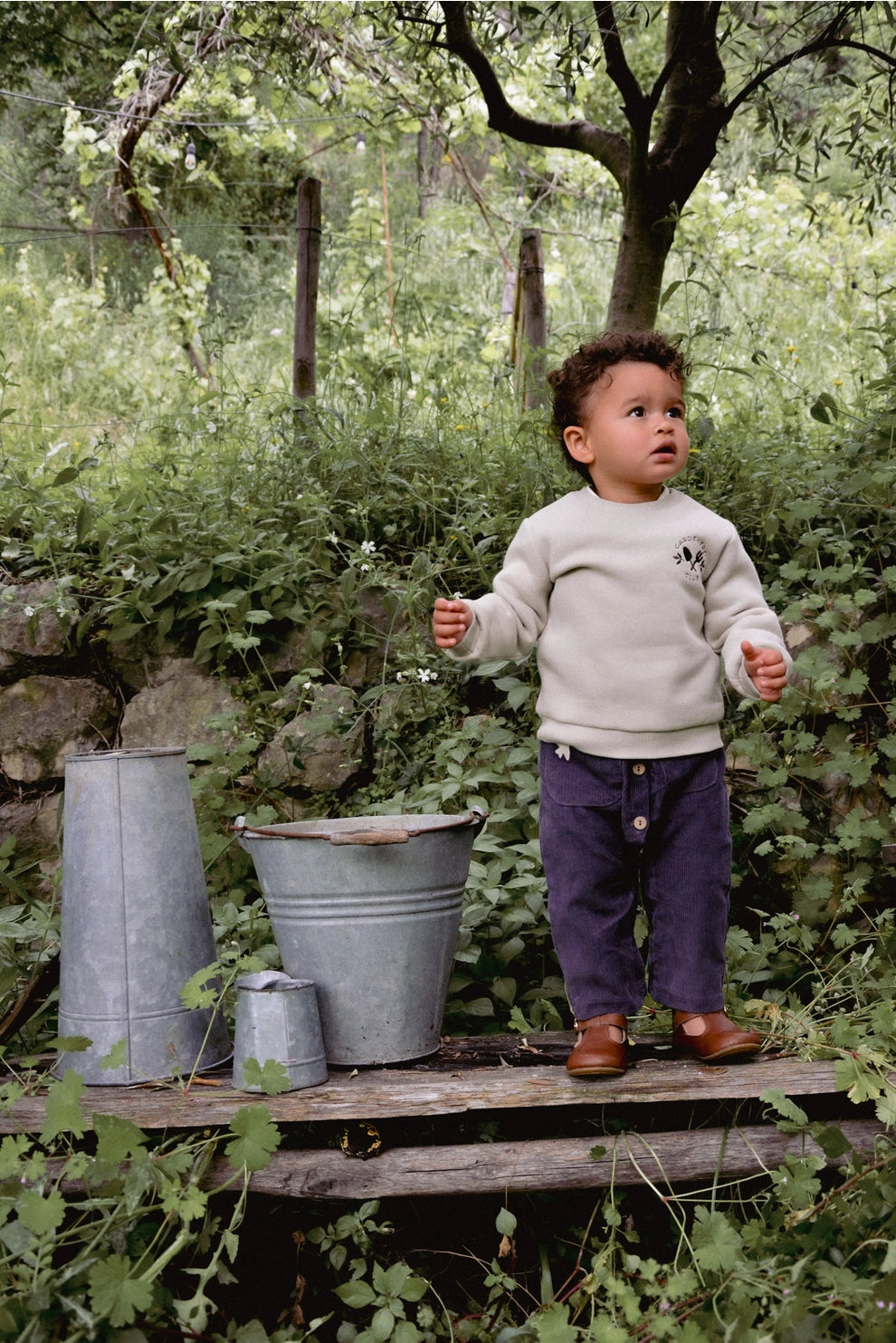 Trui Gardener’s Club Embroidery | Groen/Beige | Eli & Nev