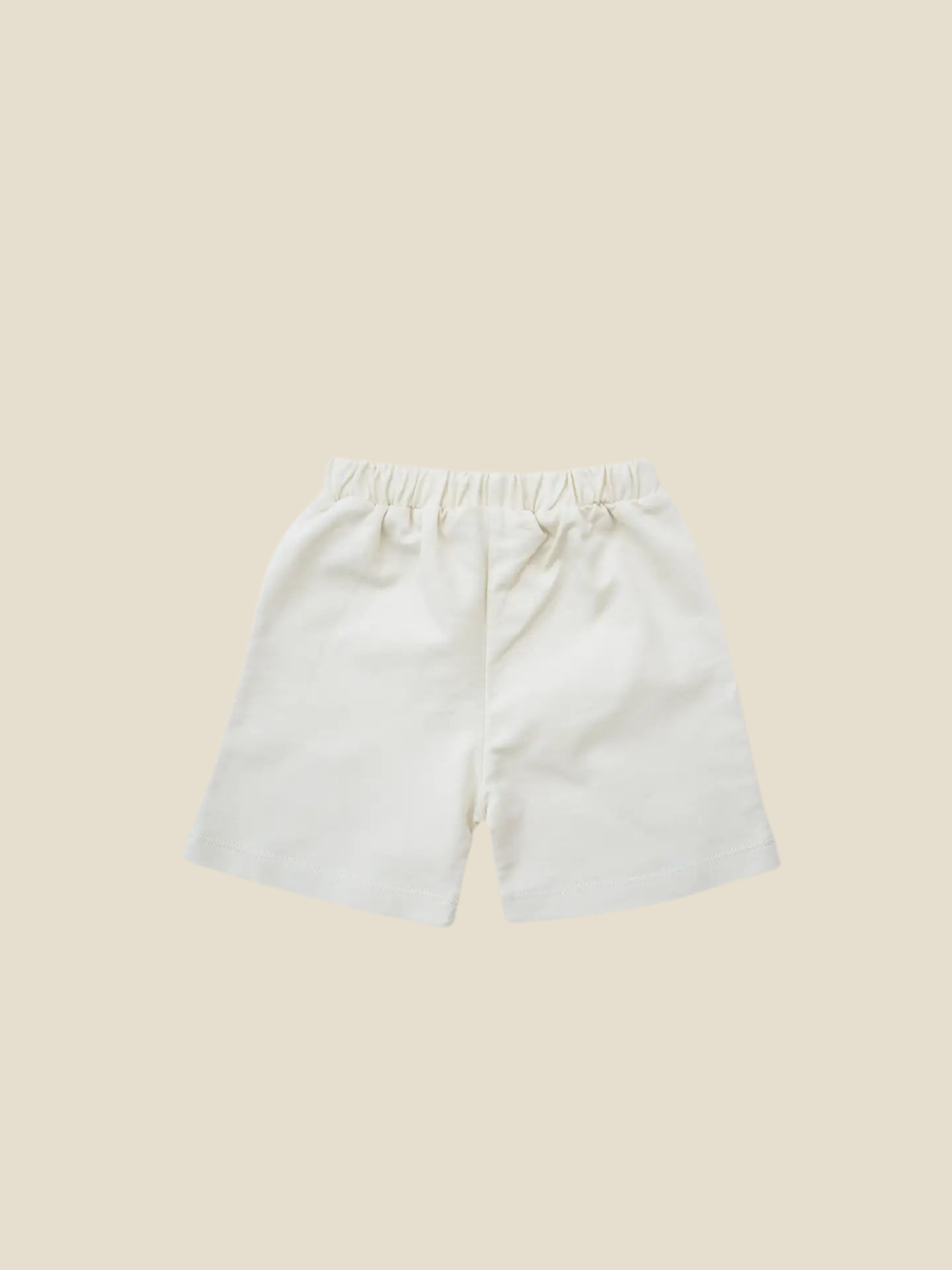 Jersey Shorts met vijgendetail | crème | Eli & Nev